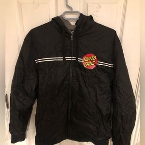 Santa Cruz fleece hooded windbreaker